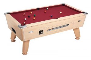 Beech Omega Coin Operated Pool Table